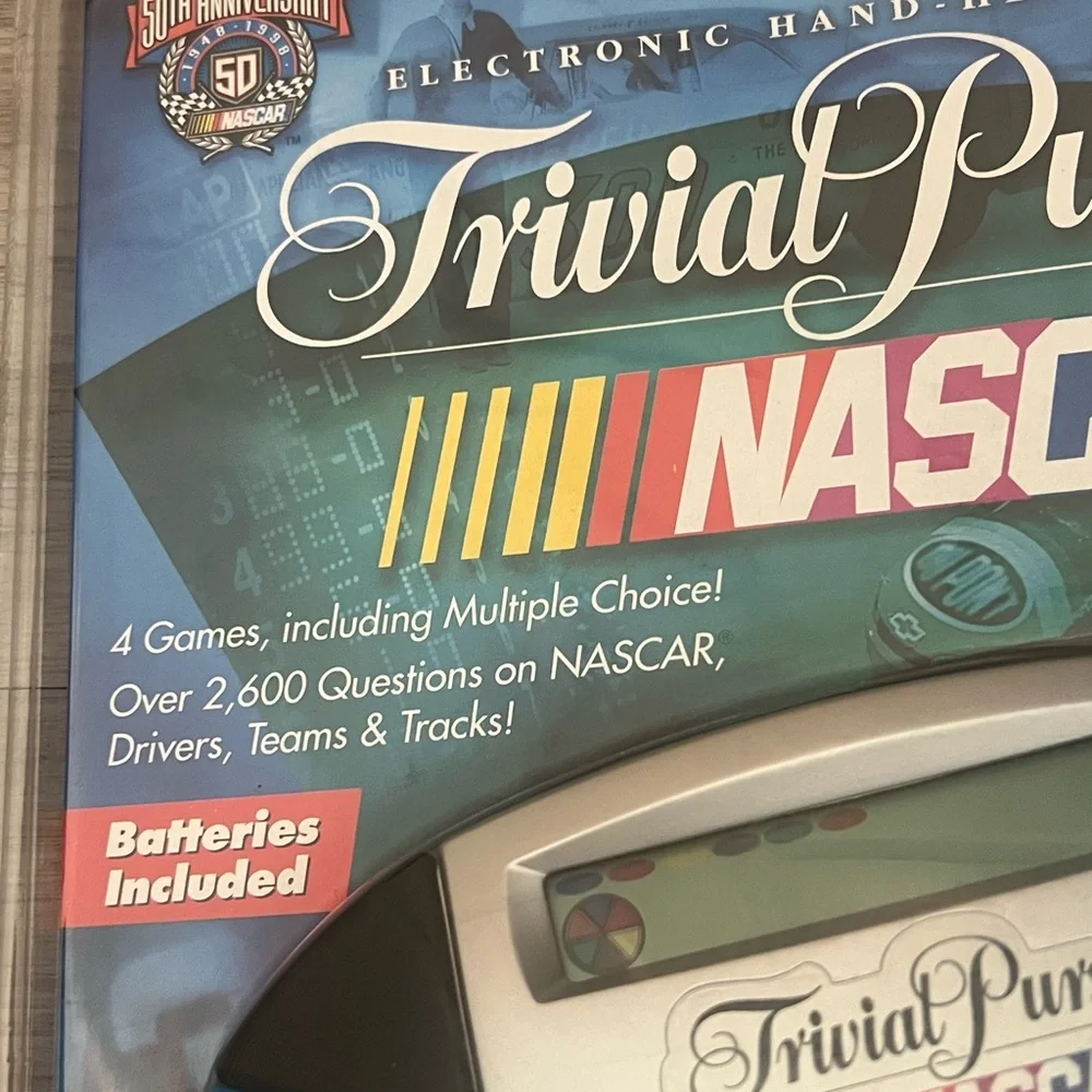 NASCAR Vintage trivial pursuit handheld video game New
